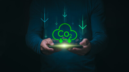 The concept of reducing global climate change, reducing carbon dioxide emissions, or CO2, which is...