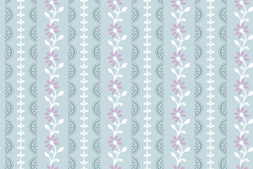Floral stripe flower repeat pattern small flower ditsy floral pattern vector file