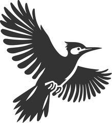 Woodpecker bird vector silhouette illustration