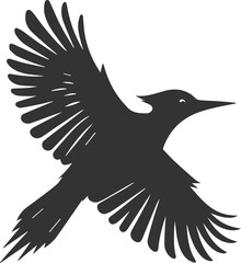 Woodpecker bird vector silhouette illustration