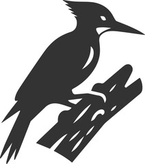 Woodpecker bird vector silhouette illustration