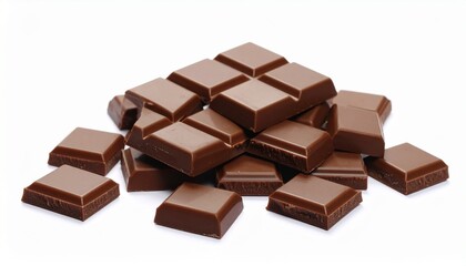 chocolate on white background
