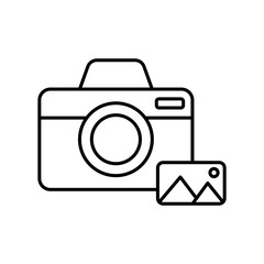 camera icon with image file, vector icon image file