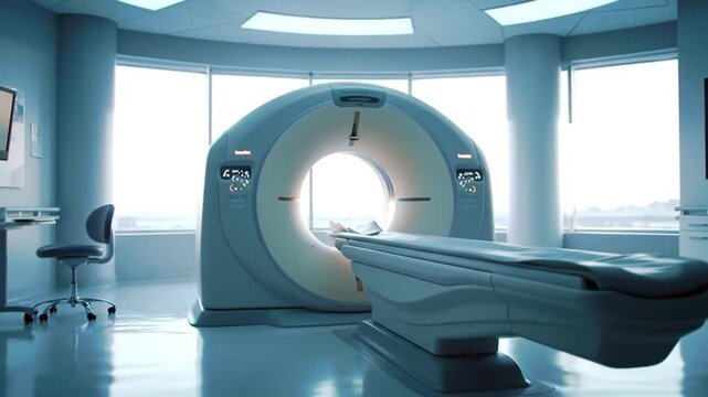 Tranquil modern radiology suite displaying a state-of-the-art CT scanner