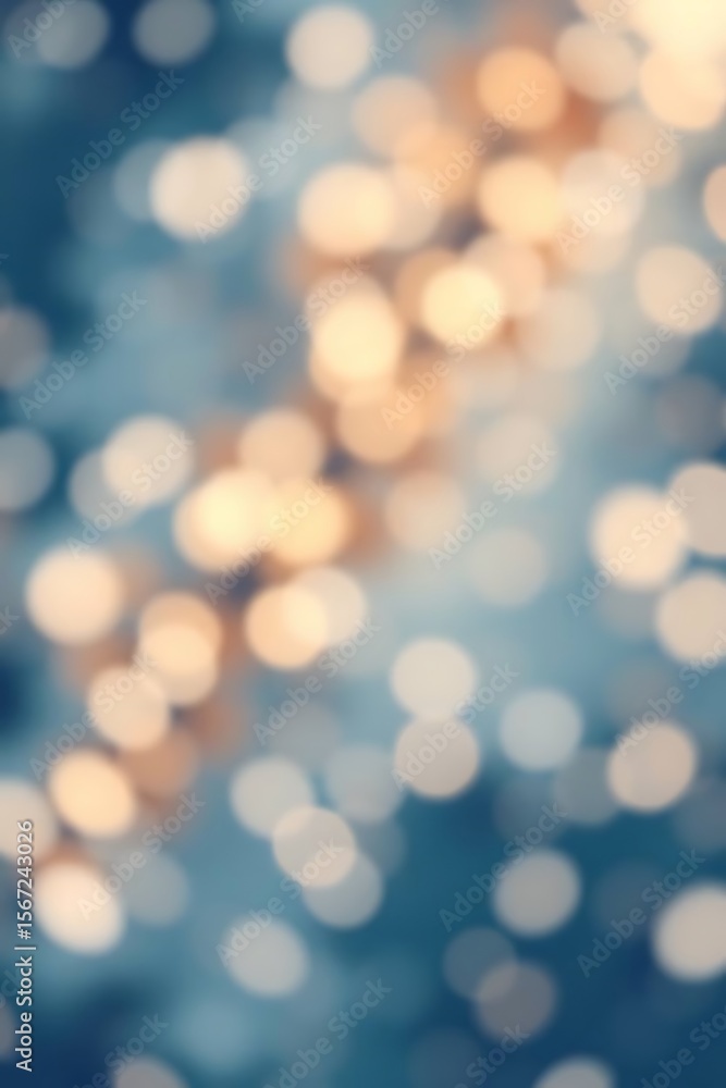 Aufkleber ethereal bokeh illumination on azure surface, subtle sparkle effect
