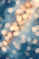 Obraz premium Ethereal Bokeh Illumination on Azure Surface, Subtle Sparkle Effect