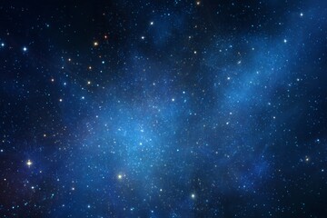 Dark Blue Starry Night Sky Cosmic Background