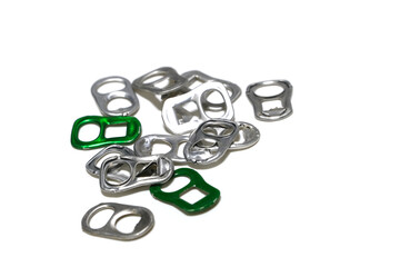Aluminum ring pull can isolated on white background.