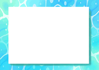 海と白いキャンバスのフレーム