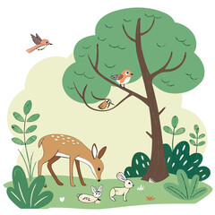 animals in the forest