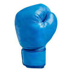 Isolated Blue Boxing Glove on Transparent Background