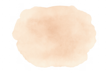 Abstract light orange watercolor stain creating a beautiful and artistic backdrop on a transparent background