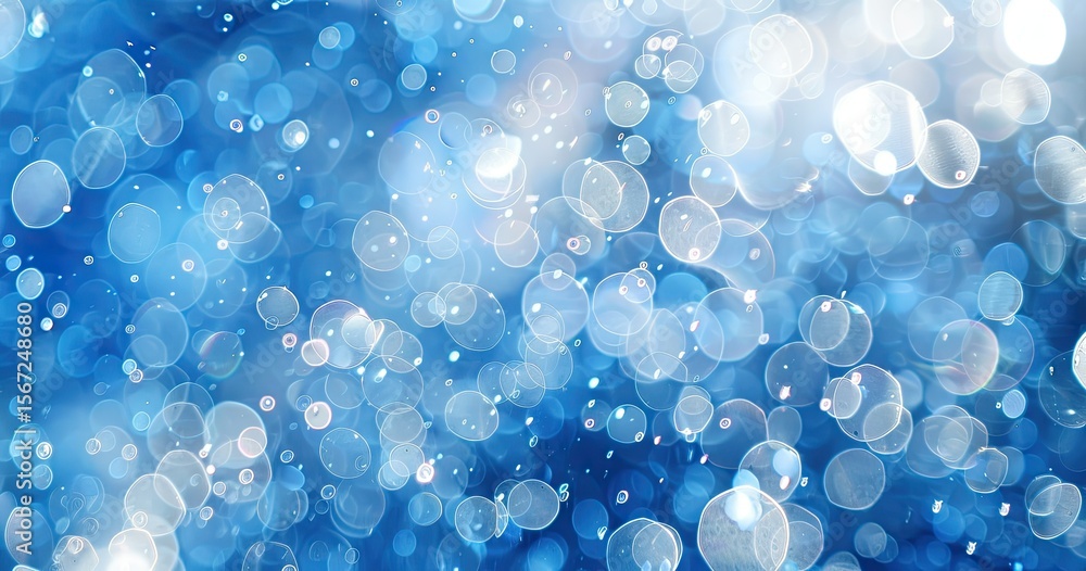 Poster a soft blue bokeh background creating a dreamy, atmospheric effect.