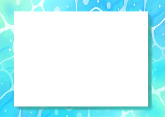 海と白いキャンバスのフレーム