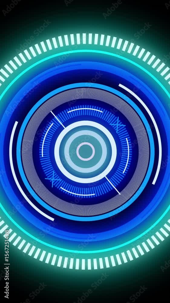 Poster animation of scope scanning on black background