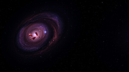 A Stunning Image of a Spiral Galaxy with Bright Central Core and Vibrant Outer Arms Against the Dark Cosmos