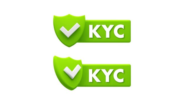 Animated KYC Icons Transition from White to Blue Background