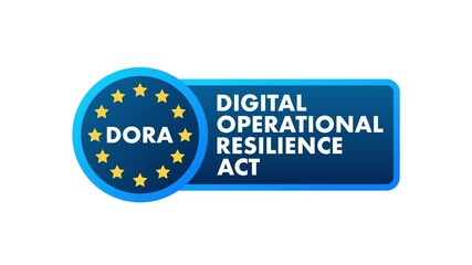 Digital Operational Resilience Act Logo Animation with Green Screen - Powered by Adobe