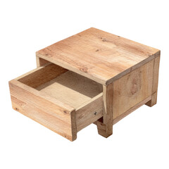 Wooden Drawer Isolated on Transparent Background