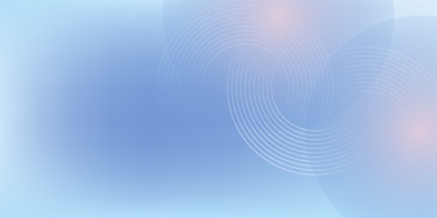 Abstract circle lines on light blue background. Geometric stripe line art design for poster, brochure, cover, website, header, web banner, presentation.