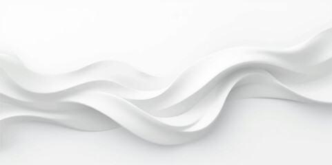 Fototapeta premium Abstract white background with smooth blue waves and flowing lines creating a dynamic light art illustration