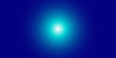 Abstract radial blue gradient background. Smooth glowing light effect in the center with dark blue edges.