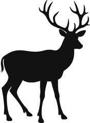 Obraz premium Majestic deer silhouette elegant antlered creature