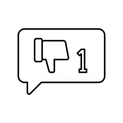 number of dislikes icon