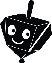 Smiling Dreidel Cartoon Icon