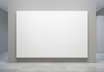 美術館に展示されたパネルのモックアップ