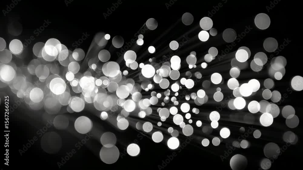 Aufkleber abstract black and white bokeh lights with twinkling particle effect
