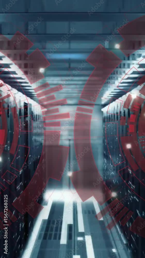 Poster animation of scopes with data processing over computer servers