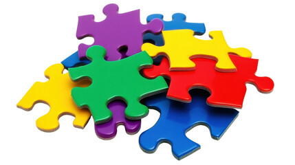 Obraz premium puzzle pieces isolated on white on white background