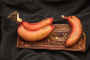 Delicious red purple banana