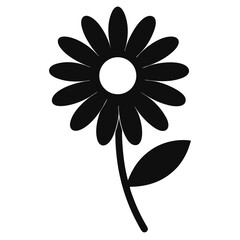 black and white flower