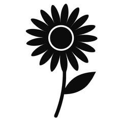 black and white flower