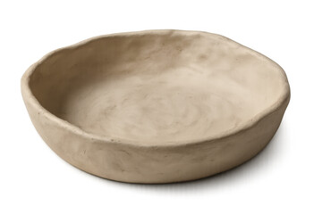 Simple yet elegant, this empty ceramic bowl with its organic shape and neutral beige color is ideal for showcasing culinary creations in food photography projects