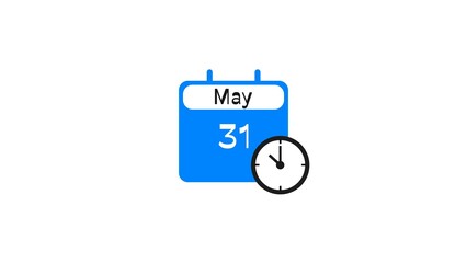 Calendar illustration. Time and date calendar icon. 