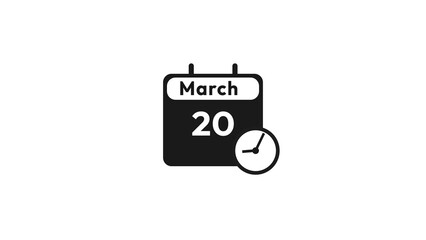 Calendar icon illustration.  Time management and scheduling calendar. 