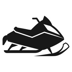 Snowmobile silhouette vector illustration