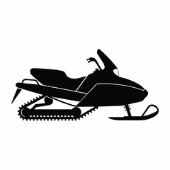 Snowmobile silhouette vector illustration