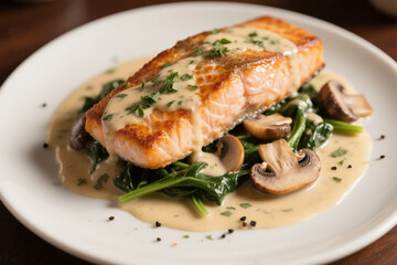 grilled salmon steak