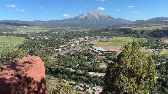 Stunning view of Mount Sopris and Carbondale Colorado from the Mushroom Rock trail
