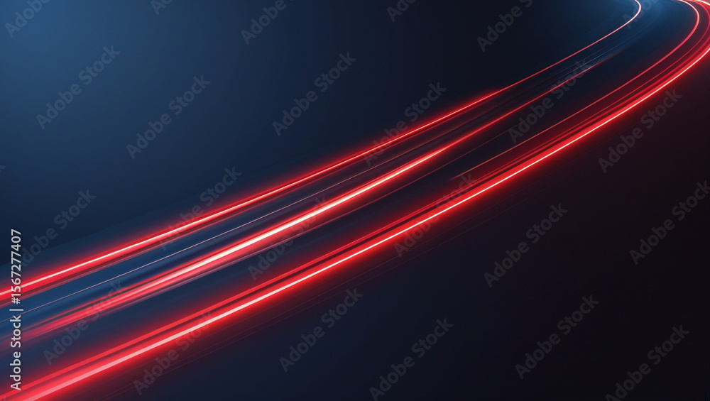 Poster red light trails abstract background motion blur speed lines technology futuristic design glowing ef