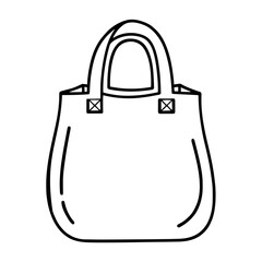 Fototapeta premium Minimalist Outline Reusable Cloth Shopping Bag Icon – Eco-Friendly Tote for Sustainable Lifestyle & Zero Waste