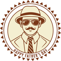 Father’s Day vector art illustration-