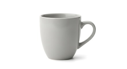 Simple Elegant Grey Ceramic Mug Perfect for Coffee, Tea, or Hot Chocolate