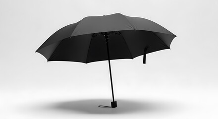 Compact Black Travel Umbrella Perfect for Rainy Days