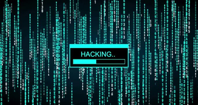 Graphic resource of a hacking simulation. In optimal quality.