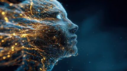 Abstract digital portrait of a woman